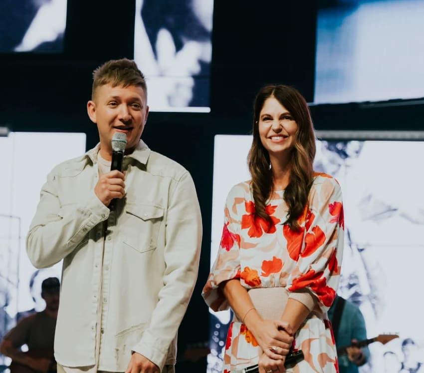 Josh and Katie Walters speaking at the New Marriage, Same Couple Conference
